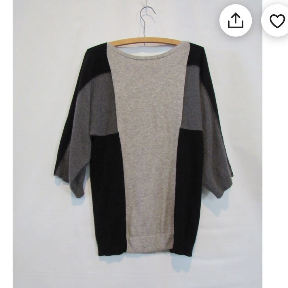 Gray black Cashmere sweater XL
